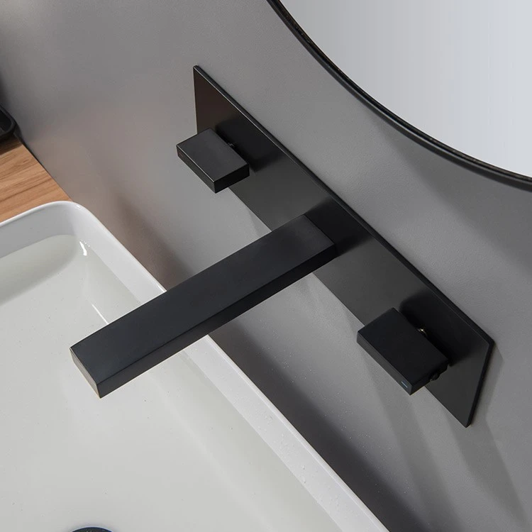 Dual Handle Wall Basin Mixer factory