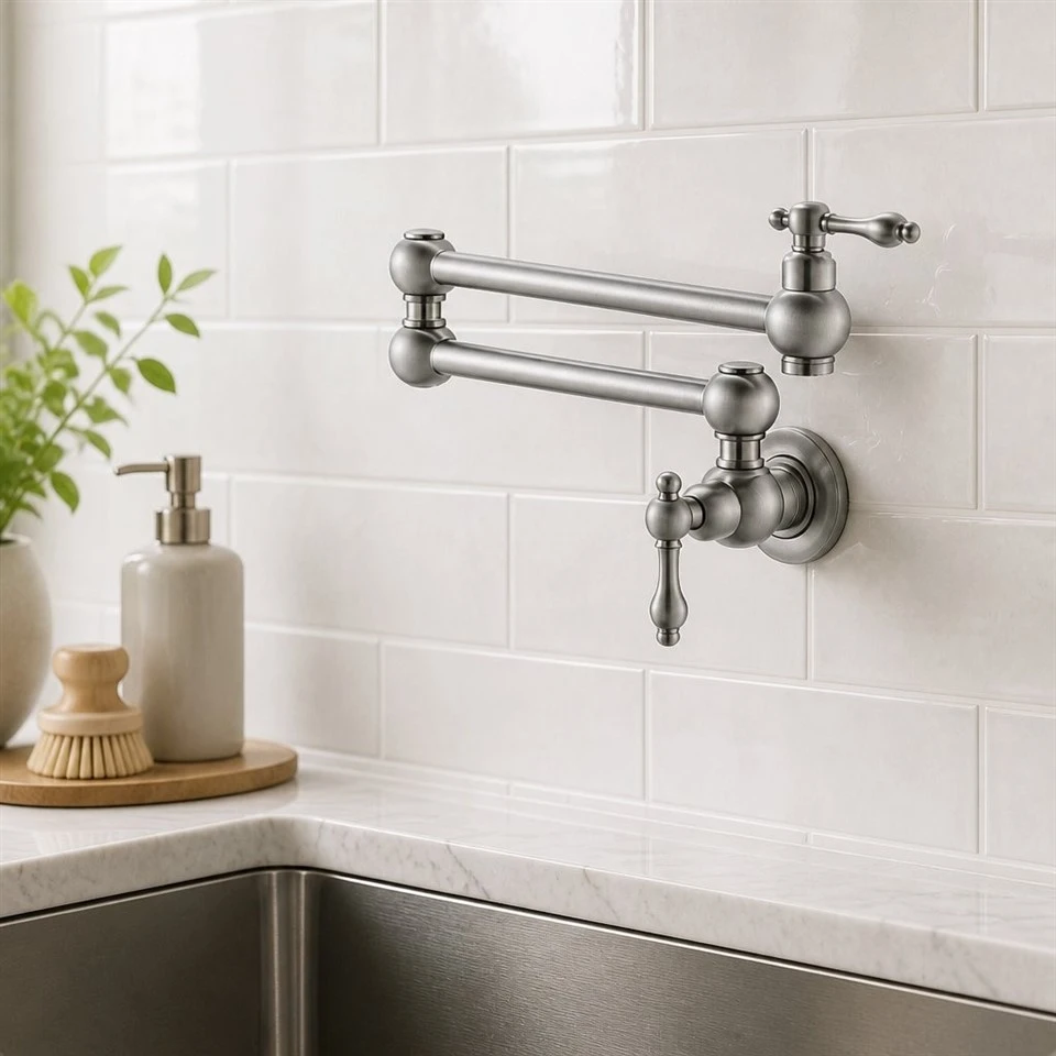 Gold Folding Pot Filler Faucet factory