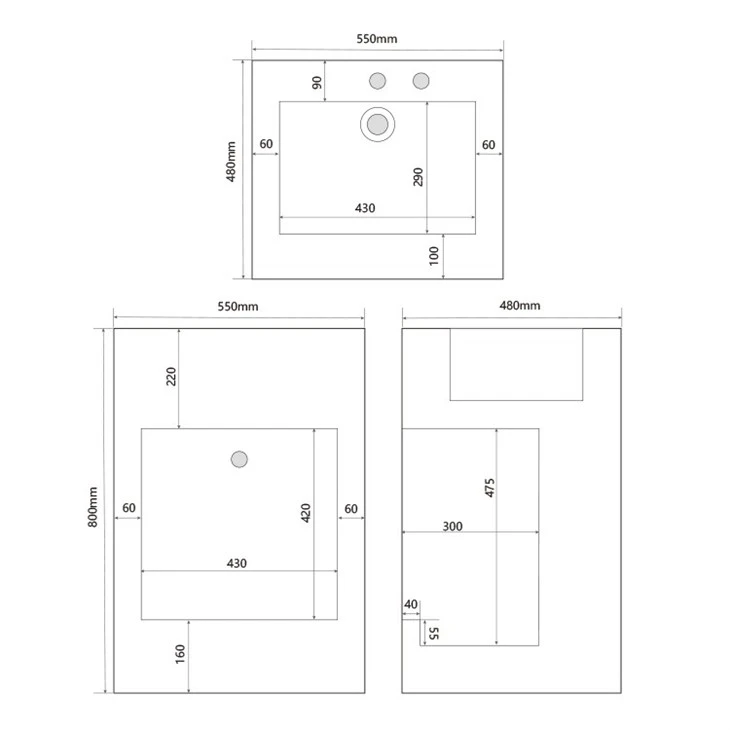 wudu foot washer size